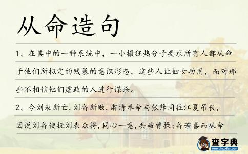 從命造句