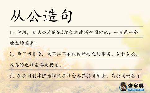 從公造句