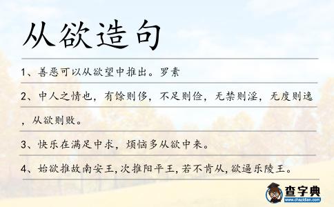 從欲造句