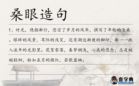 桑眼造句