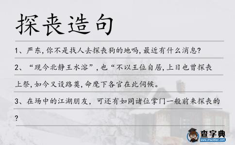 探喪造句
