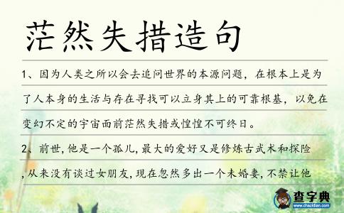 茫然失措造句