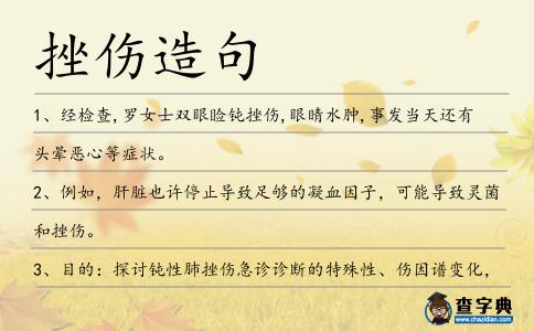 挫傷造句