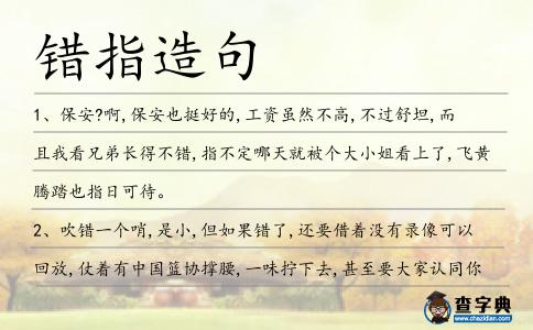 錯指造句