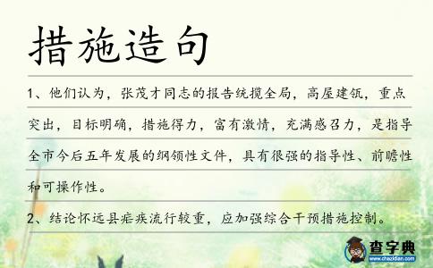 措施造句