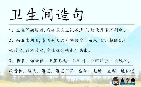 衛(wèi)生間造句