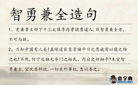 智勇兼全造句