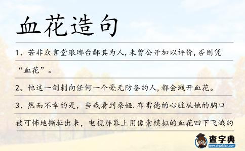 血花造句