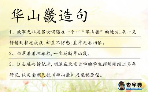 華山畿造句