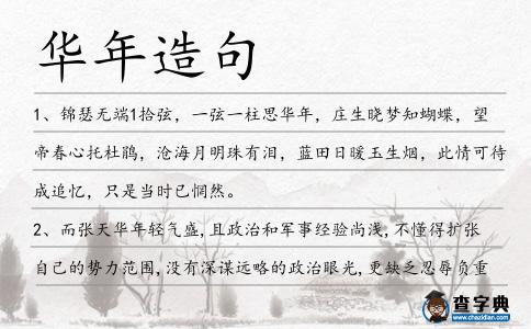 華年造句