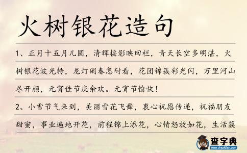 火樹銀花造句