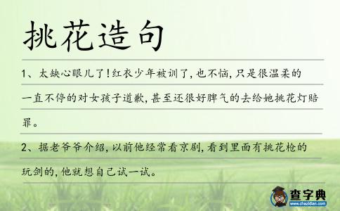 挑花造句