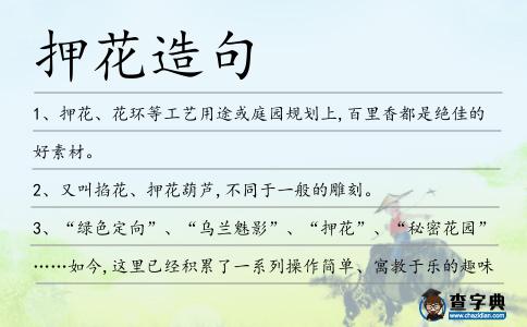 押花造句