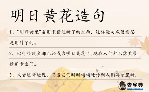 明日黃花造句