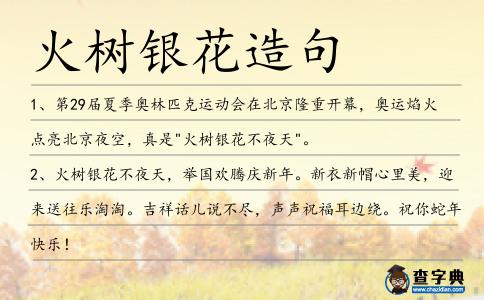 火樹銀花造句
