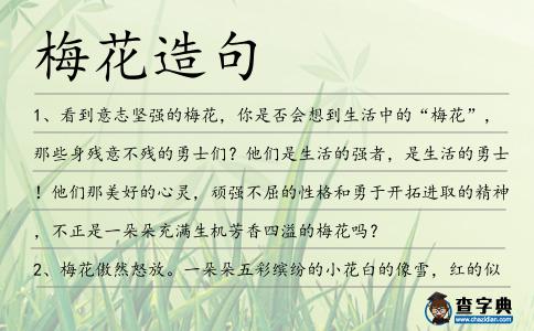 梅花造句