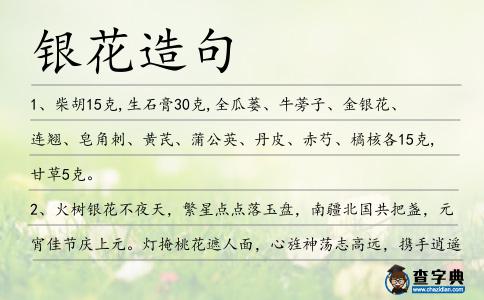 銀花造句