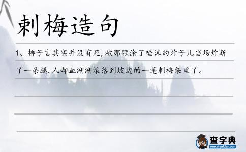 剌梅造句