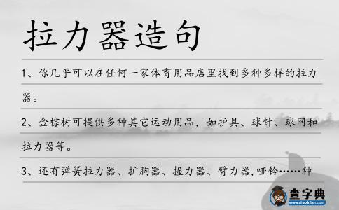 拉力器造句