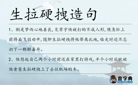 生拉硬拽造句