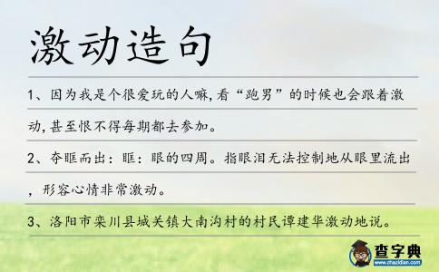 激動造句