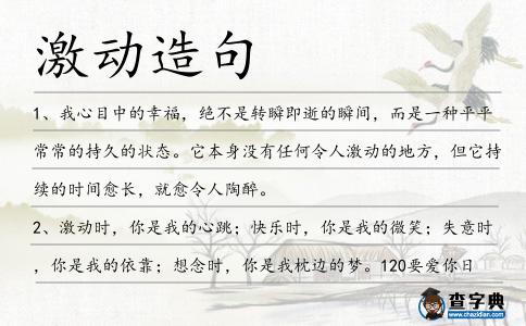 激動造句