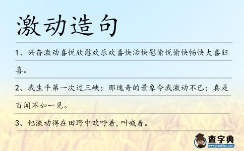 激動造句