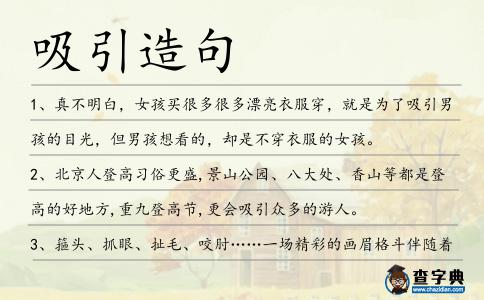 吸引造句