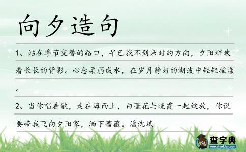 向夕造句