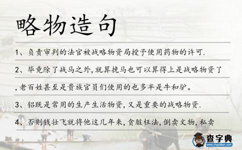 略物造句