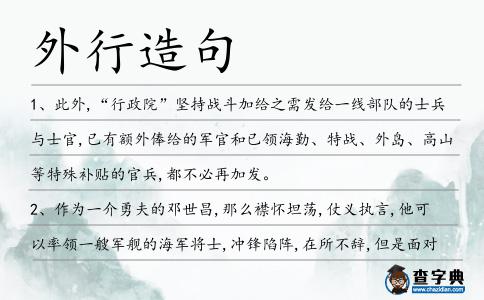 外行造句
