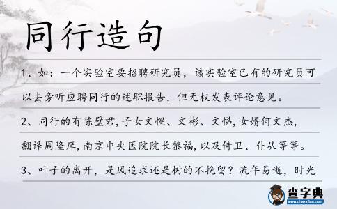 同行造句