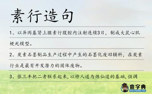 素行造句
