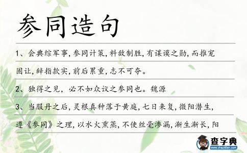 參同造句