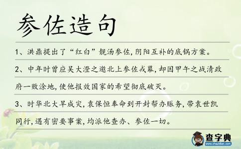 參佐造句