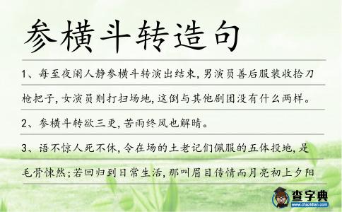 參橫斗轉造句