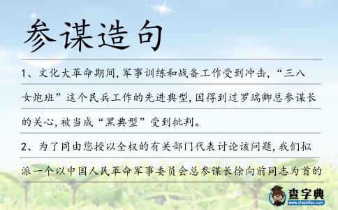 參謀造句