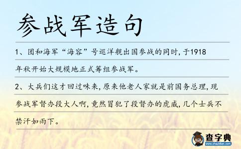 參戰軍造句