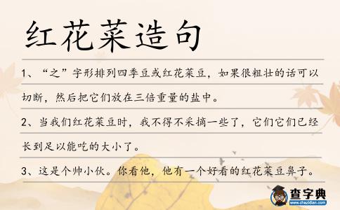 紅花菜造句