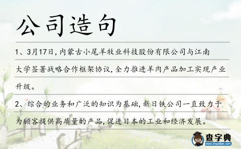 公司造句
