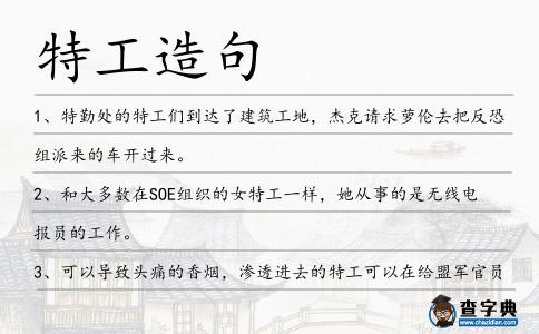 特工造句