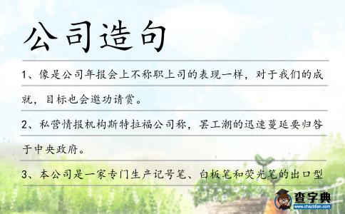 公司造句