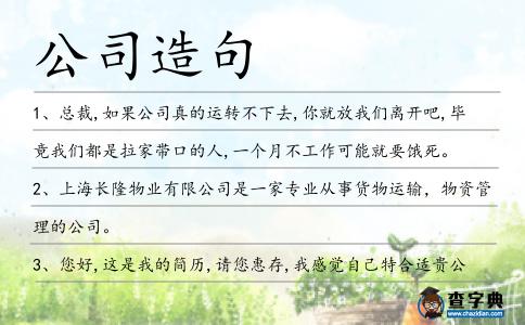 公司造句
