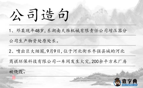 公司造句
