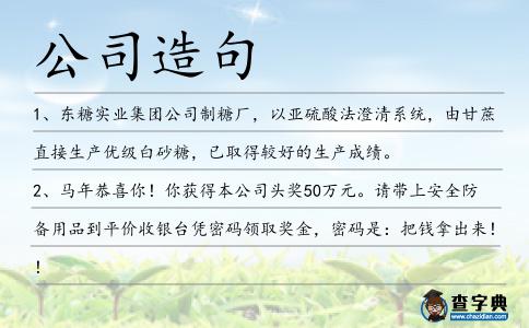 公司造句