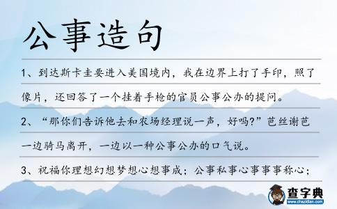 公事造句