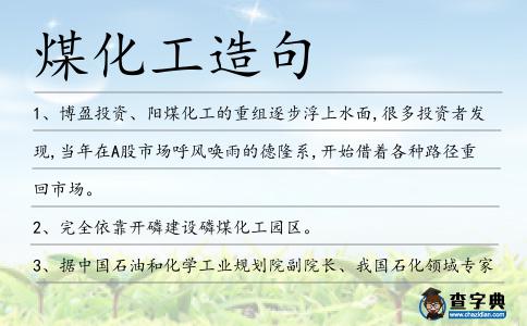 煤化工造句