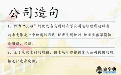 公司造句
