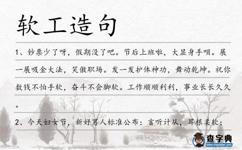 軟工造句
