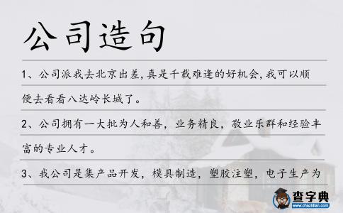公司造句